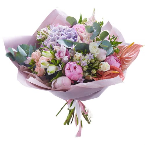Нежный букет «Сиреневый рассвет»