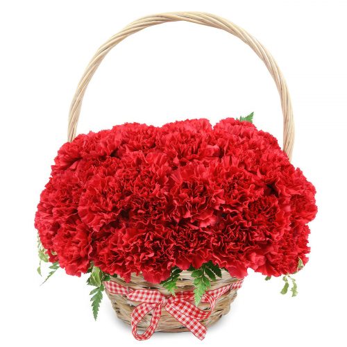 Корзина с цветами «Красное очарование»