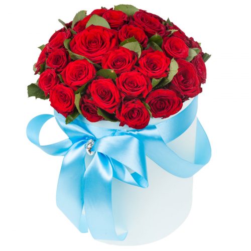 Цветы в шляпной коробке «Мадлен»