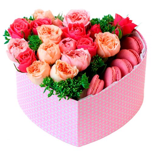 Цветы в коробке «Светлая радость»