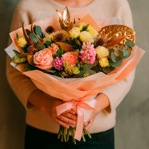 Букет цветов «Подлинный закат»