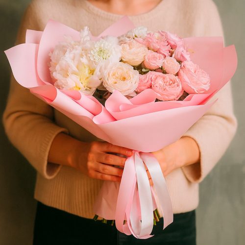 Букет цветов «Розовый Вальс»